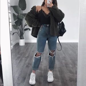 Olive Teddy Bear Jacket